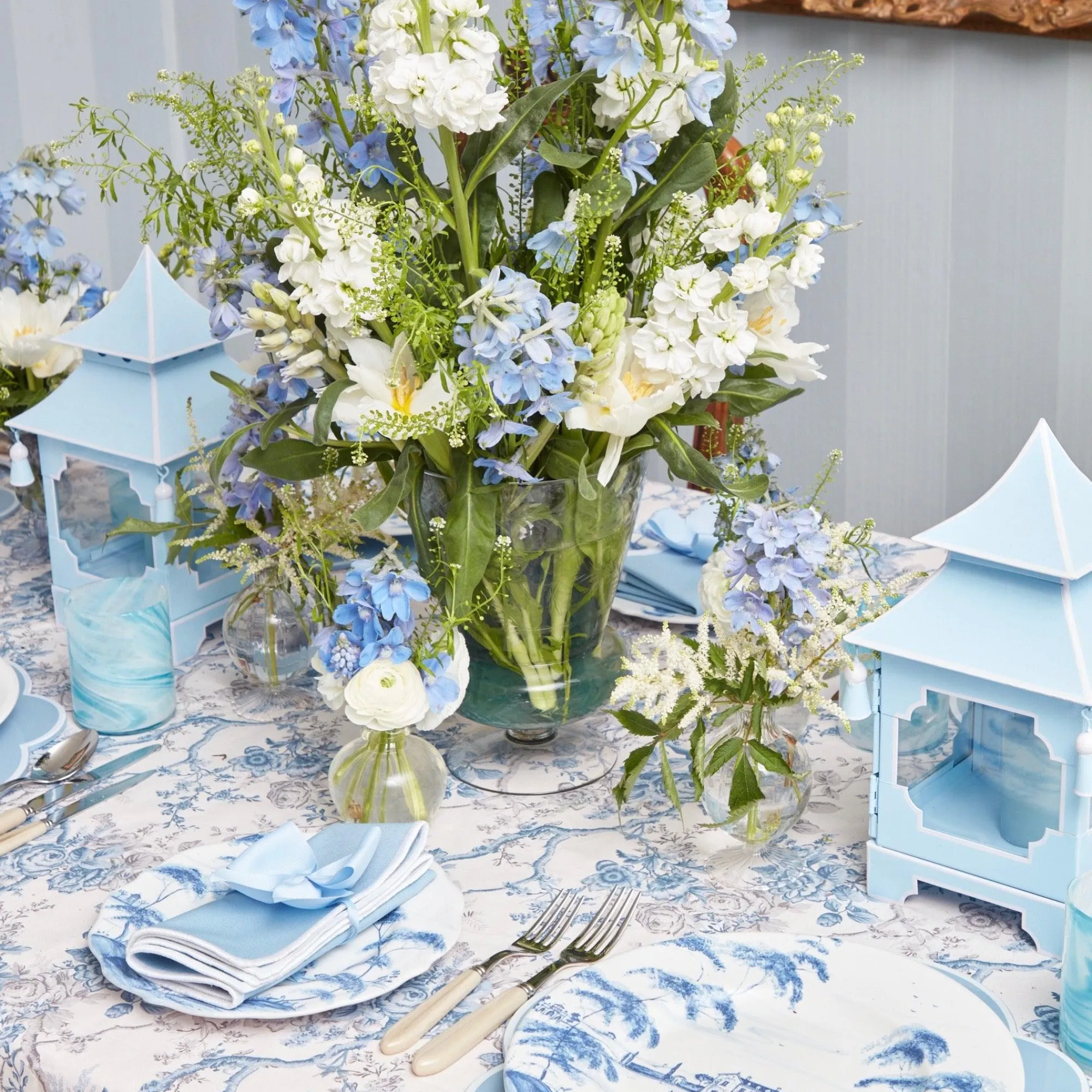 Powder Blue Pagoda Lantern|Mrs. Alice Sale
