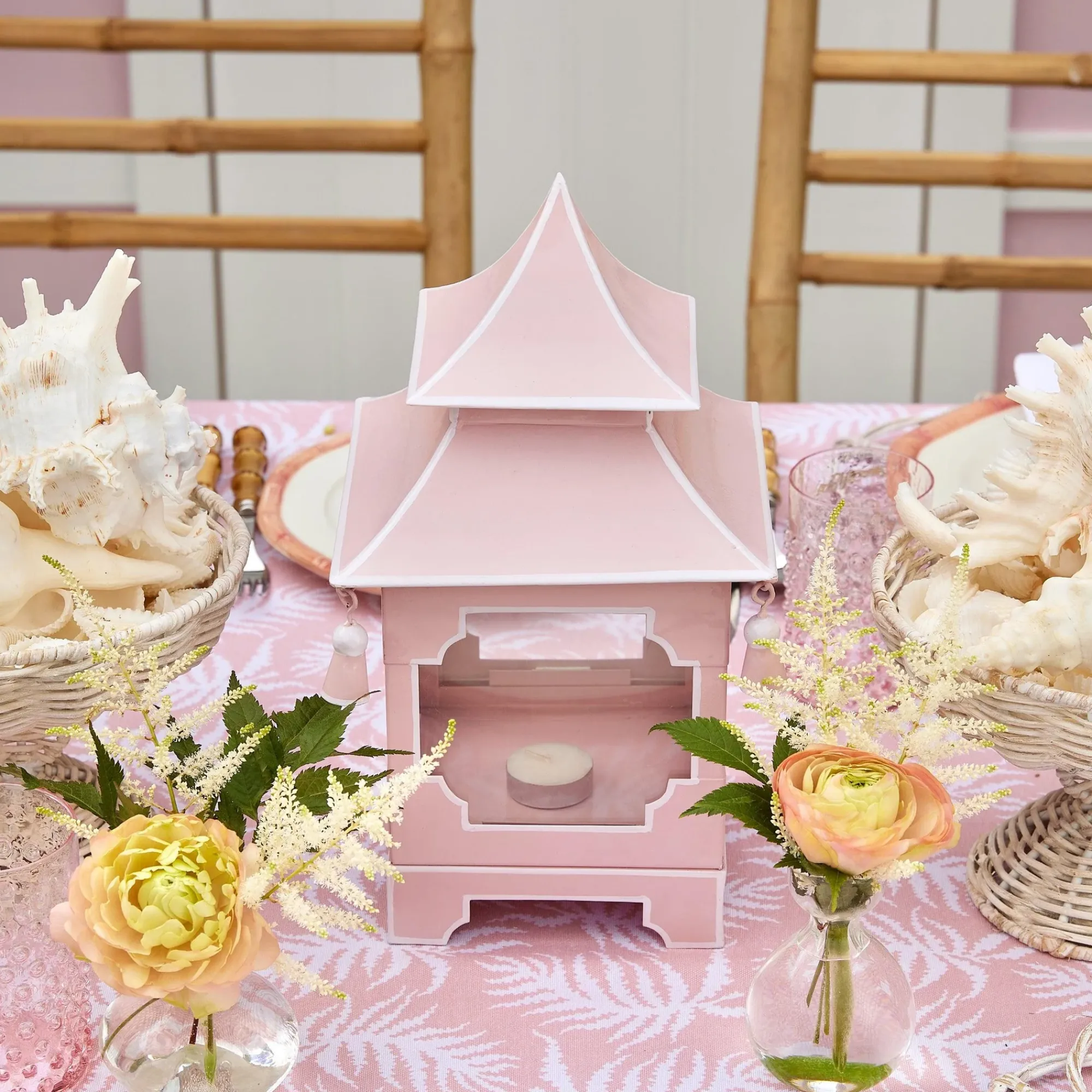 Powder Pink Pagoda Lantern|Mrs. Alice Sale