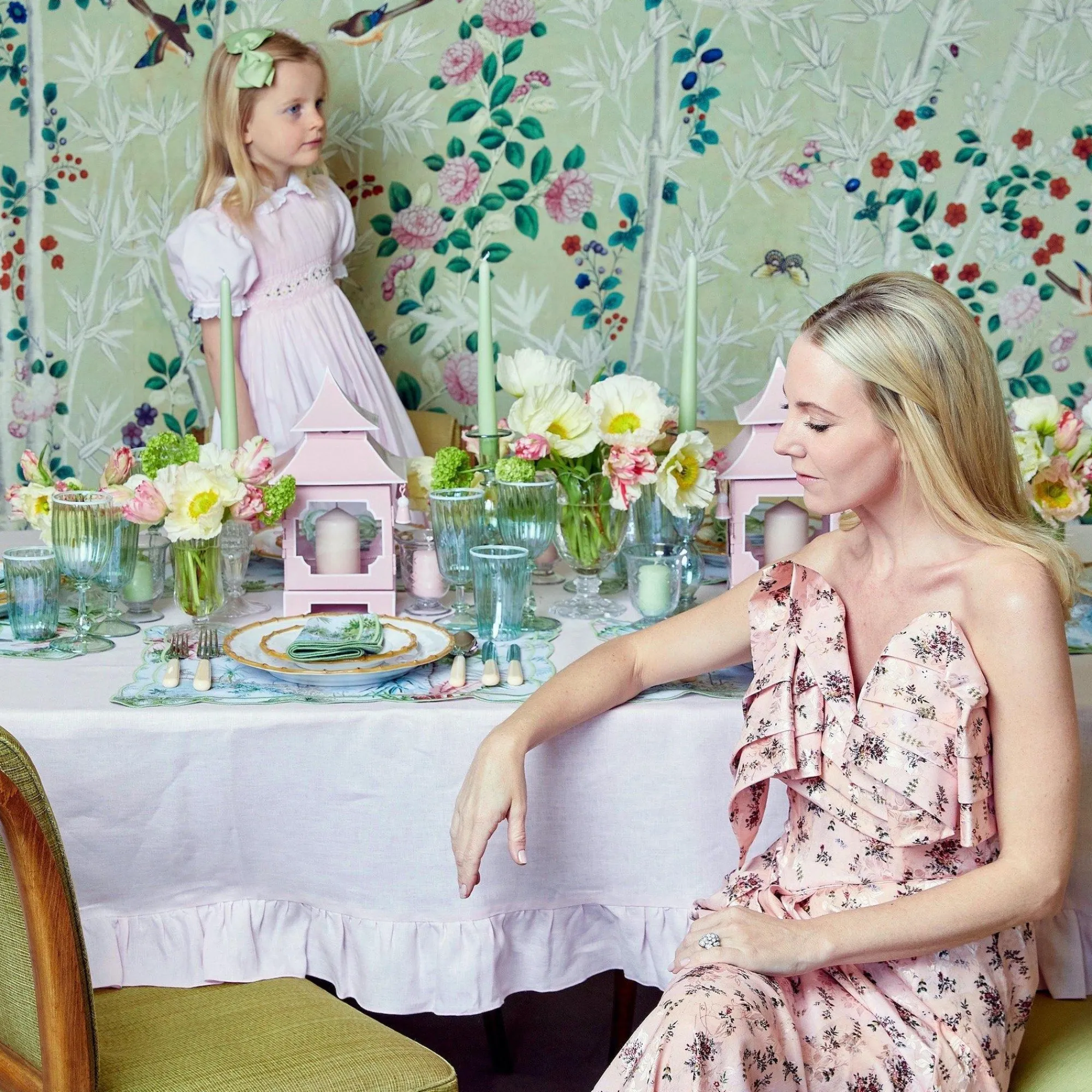 Powder Pink Pagoda Lantern|Mrs. Alice Sale