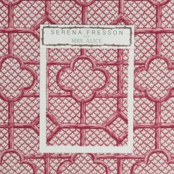 Raspberry Pink Bamboo Trellis Fabric|Mrs. Alice Online