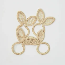 Rattan Bunny Napkin Rings (Set Of 4)|Mrs. Alice