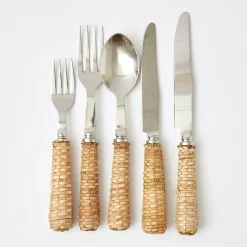 Rattan Cutlery (5 Piece)|Mrs. Alice Online
