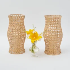 Rattan Hurricane Lantern (Pair)|Mrs. Alice New