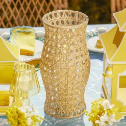 Rattan Hurricane Lantern (Pair)|Mrs. Alice New
