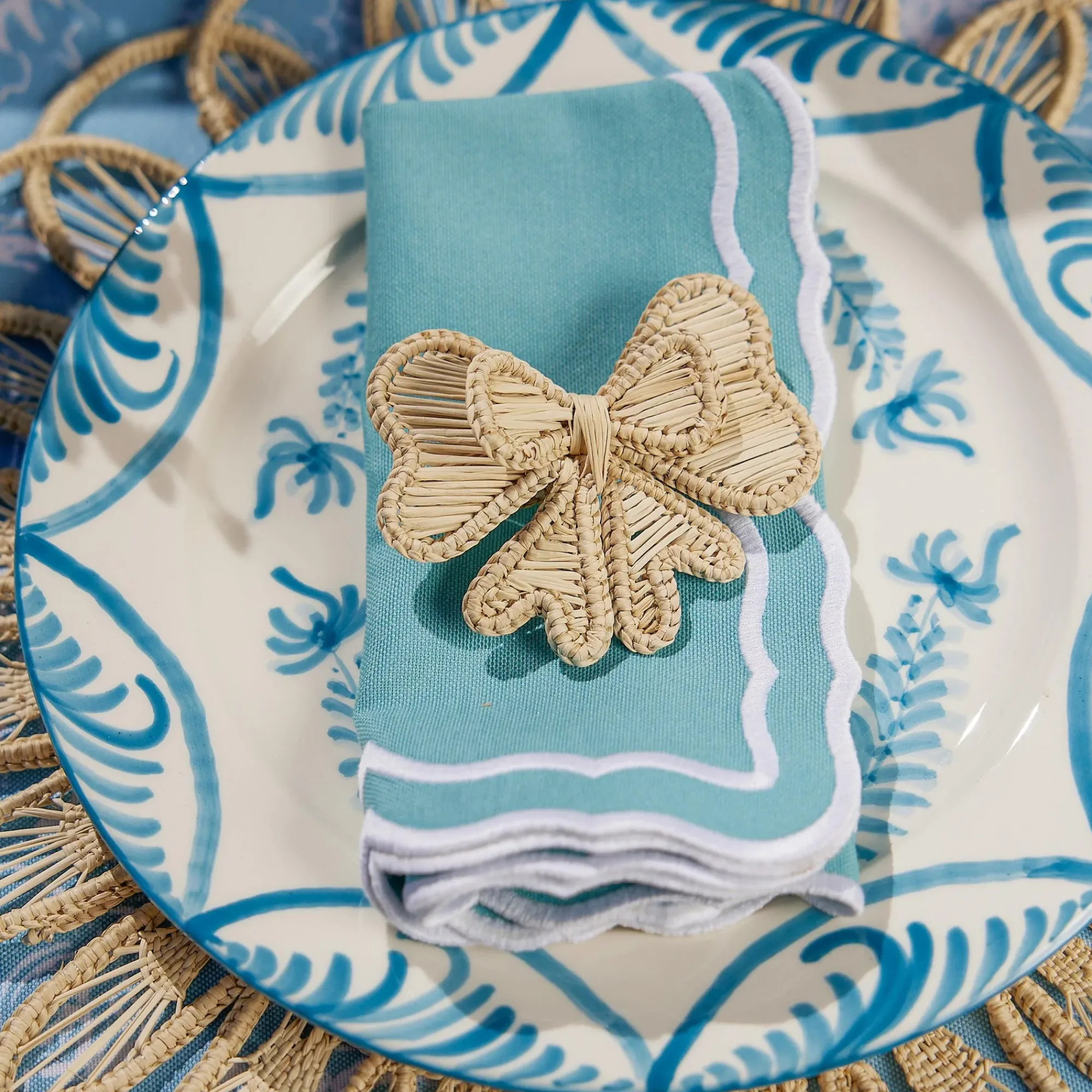 Rattan Napkin Bows (Set Of 4)|Mrs. Alice Hot