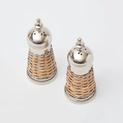 Rattan Salt & Pepper Set|Mrs. Alice Hot