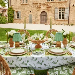 Rechargeable Lamp With Green Lotus Lampshade|Mrs. Alice Discount