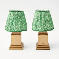 Rechargeable Lamp With Green Lotus Lampshade|Mrs. Alice Discount