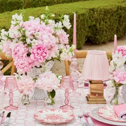 Rechargeable Lamp With Pink Lotus Lampshade|Mrs. Alice Online