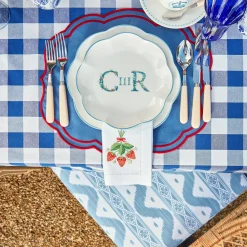 Royal Blue Gingham Tablecloth|Mrs. Alice Online
