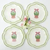 Scalloped Easter Dinner & Starter Plate (Set Of 8)|Mrs. Alice Outlet