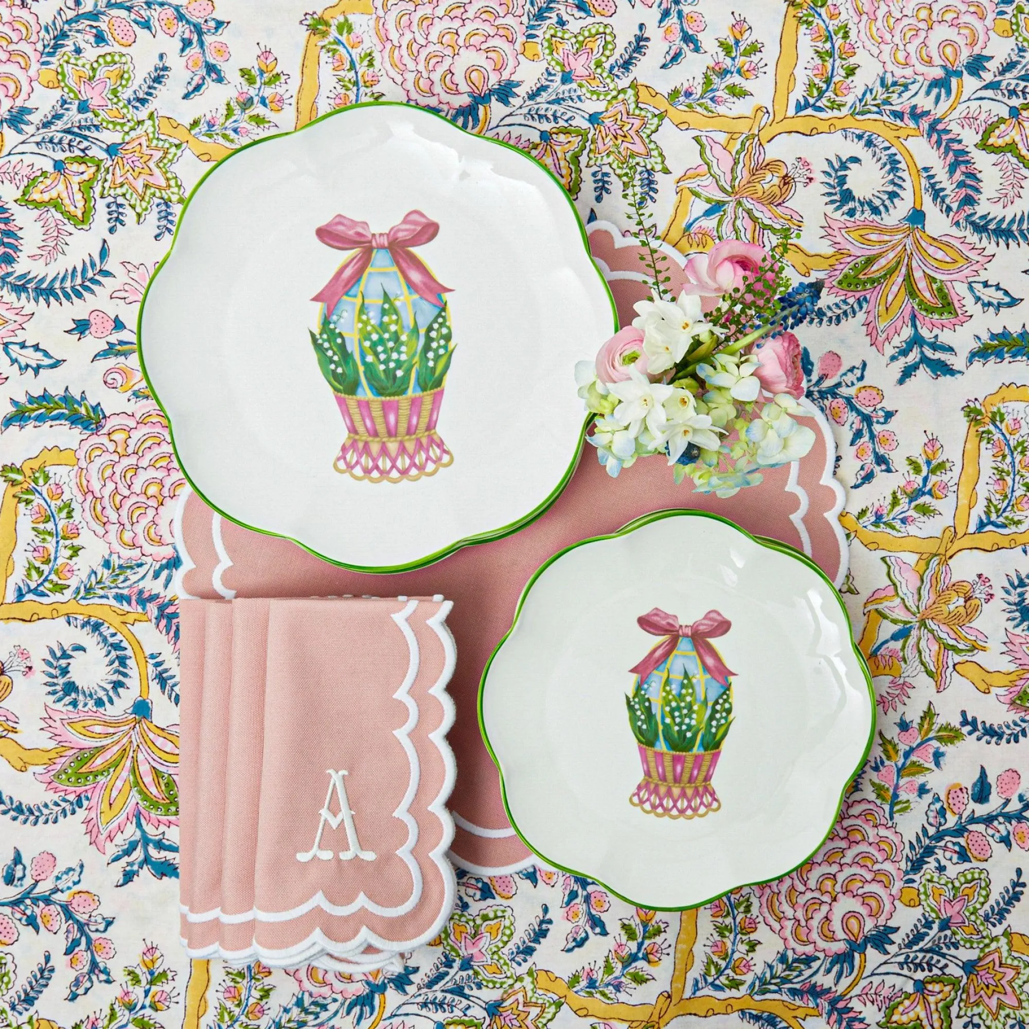 Scalloped Easter Dinner & Starter Plate (Set Of 8)|Mrs. Alice Outlet