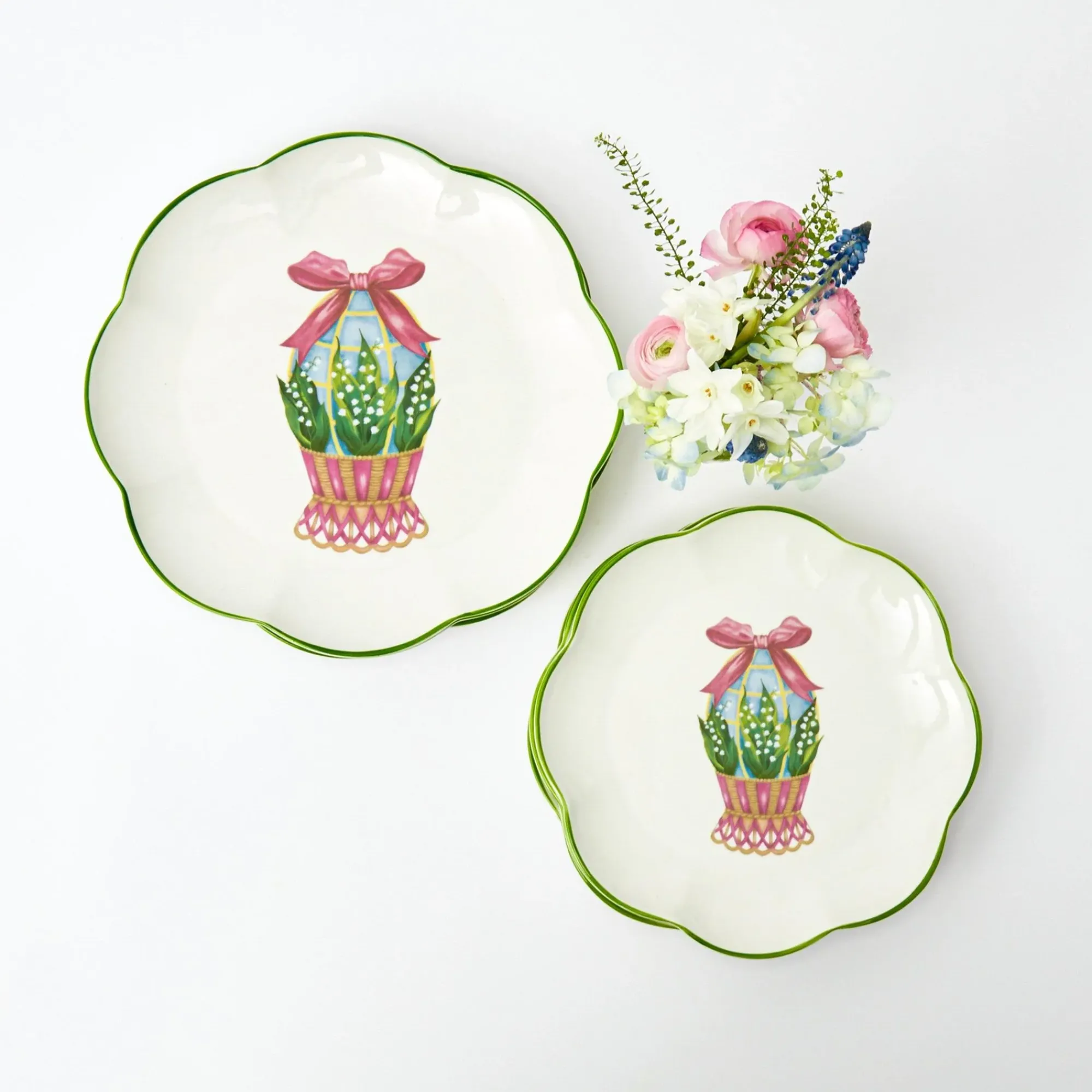 Scalloped Easter Dinner & Starter Plate (Set Of 8)|Mrs. Alice Outlet