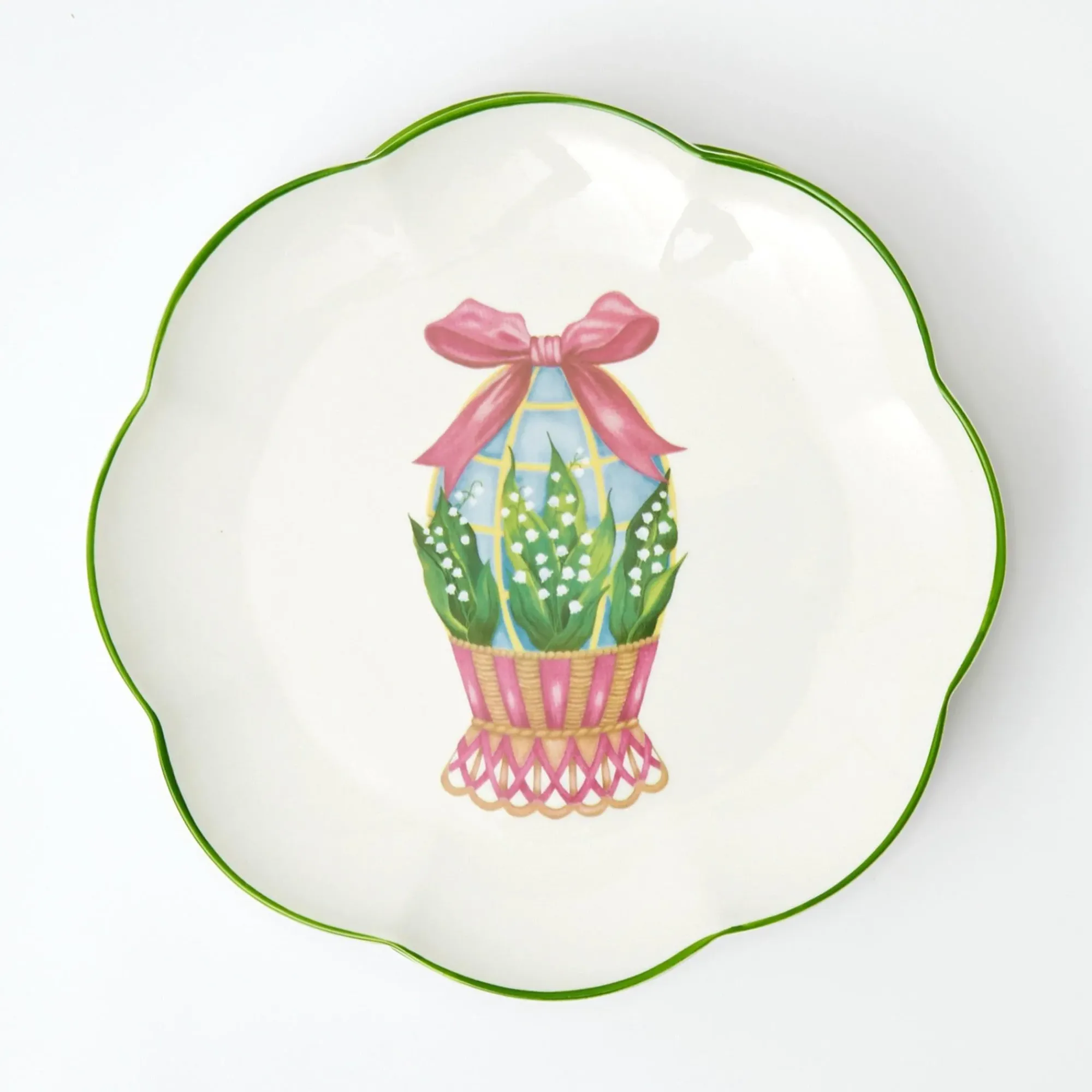 Scalloped Easter Dinner Plate|Mrs. Alice Clearance