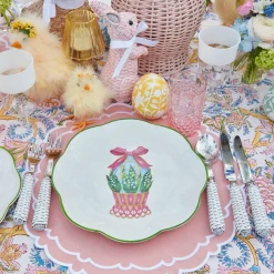 Scalloped Easter Dinner Plate|Mrs. Alice Clearance