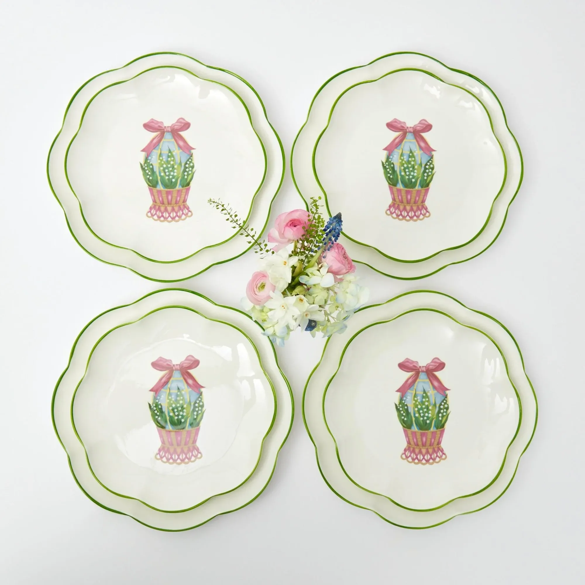 Scalloped Easter Starter Plates (Set Of 4)|Mrs. Alice