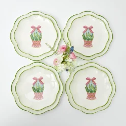 Scalloped Easter Starter Plates (Set Of 4)|Mrs. Alice Clearance