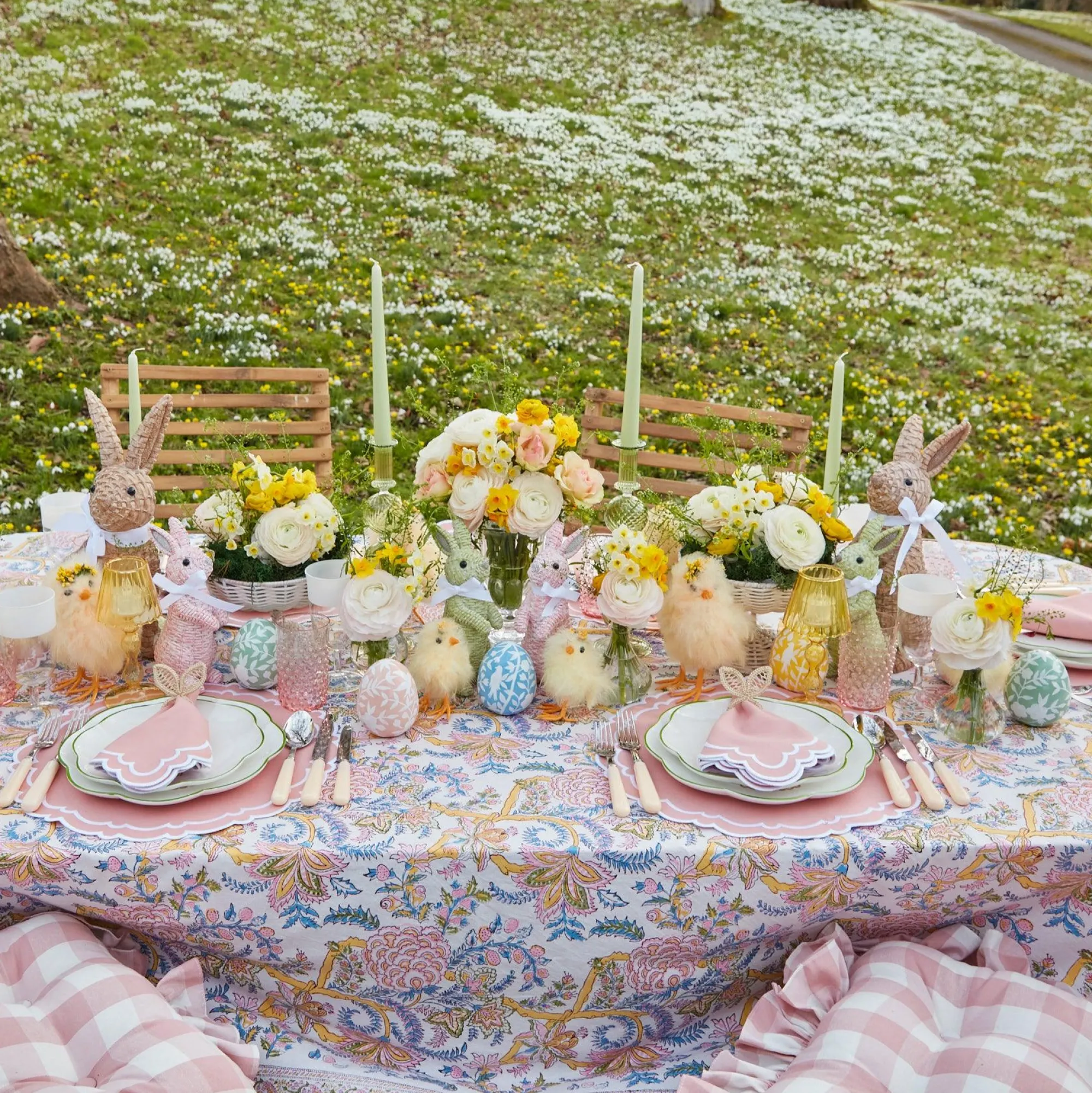 Scalloped Easter Starter Plates (Set Of 4)|Mrs. Alice Clearance