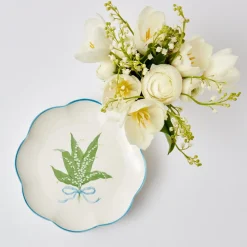 Scalloped Lily Of The Valley Starter Plate (Set Of 4)|Mrs. Alice Discount