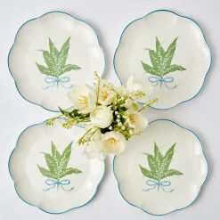 Scalloped Lily Of The Valley Dinner Plate|Mrs. Alice Clearance