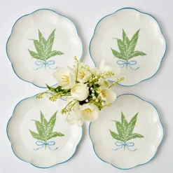 Scalloped Lily Of The Valley Dinner Plate (Set Of 4)|Mrs. Alice Sale