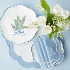 Scalloped Lily Of The Valley Dinner Plate (Set Of 4)|Mrs. Alice Outlet
