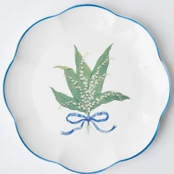 Scalloped Lily Of The Valley Dinner Plate (Set Of 4)|Mrs. Alice Outlet