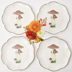 Scalloped Mushroom Dinner Plate (Set Of 4)|Mrs. Alice New