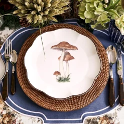 Scalloped Mushroom Dinner Plate (Set Of 4)|Mrs. Alice New