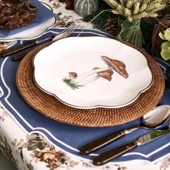 Scalloped Mushroom Dinner Plate|Mrs. Alice Clearance