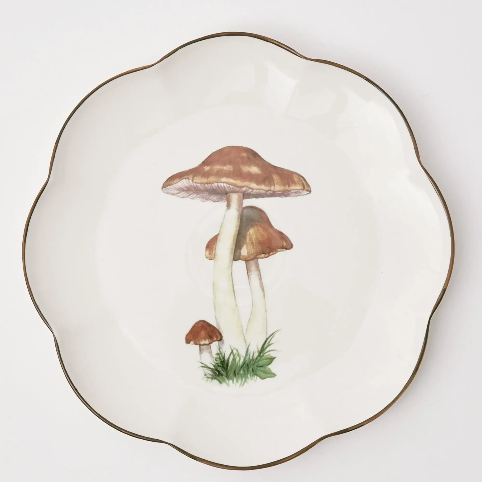 Scalloped Mushroom Dinner Plate (Set Of 4)|Mrs. Alice Discount
