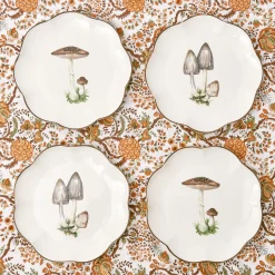 Scalloped Mushroom Starter Plates (Set Of 4)|Mrs. Alice Hot