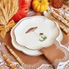 Scalloped Mushroom Starter Plate (Brown)|Mrs. Alice