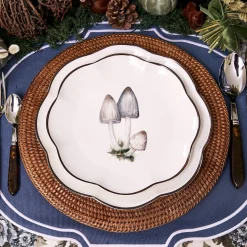 Scalloped Mushroom Starter Plate (Grey)|Mrs. Alice Online