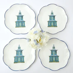 Scalloped Pagoda Dinner Plate (Set Of 4)|Mrs. Alice Online