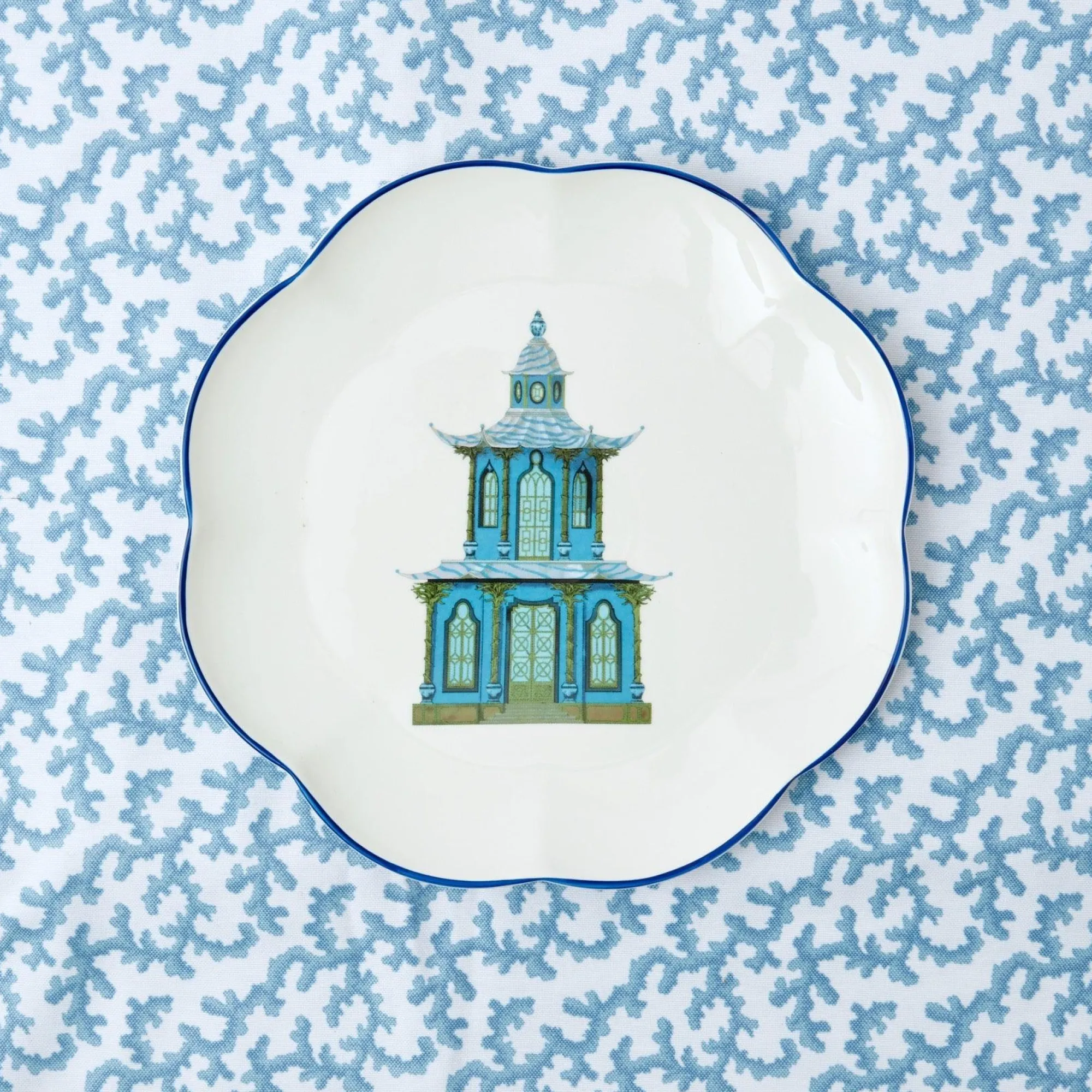 Scalloped Pagoda Dinner Plate (Set Of 4)|Mrs. Alice Online