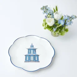 Scalloped Pagoda Dinner Plate|Mrs. Alice Best