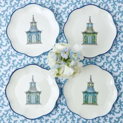 Scalloped Pagoda Starter Plate (Set Of 4)|Mrs. Alice Discount