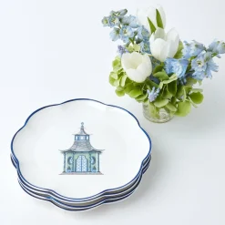 Scalloped Pagoda Starter Plate (Set Of 4)|Mrs. Alice Discount