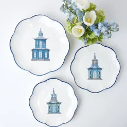 Scalloped Pagoda Starter Plate (Set Of 4)|Mrs. Alice Online