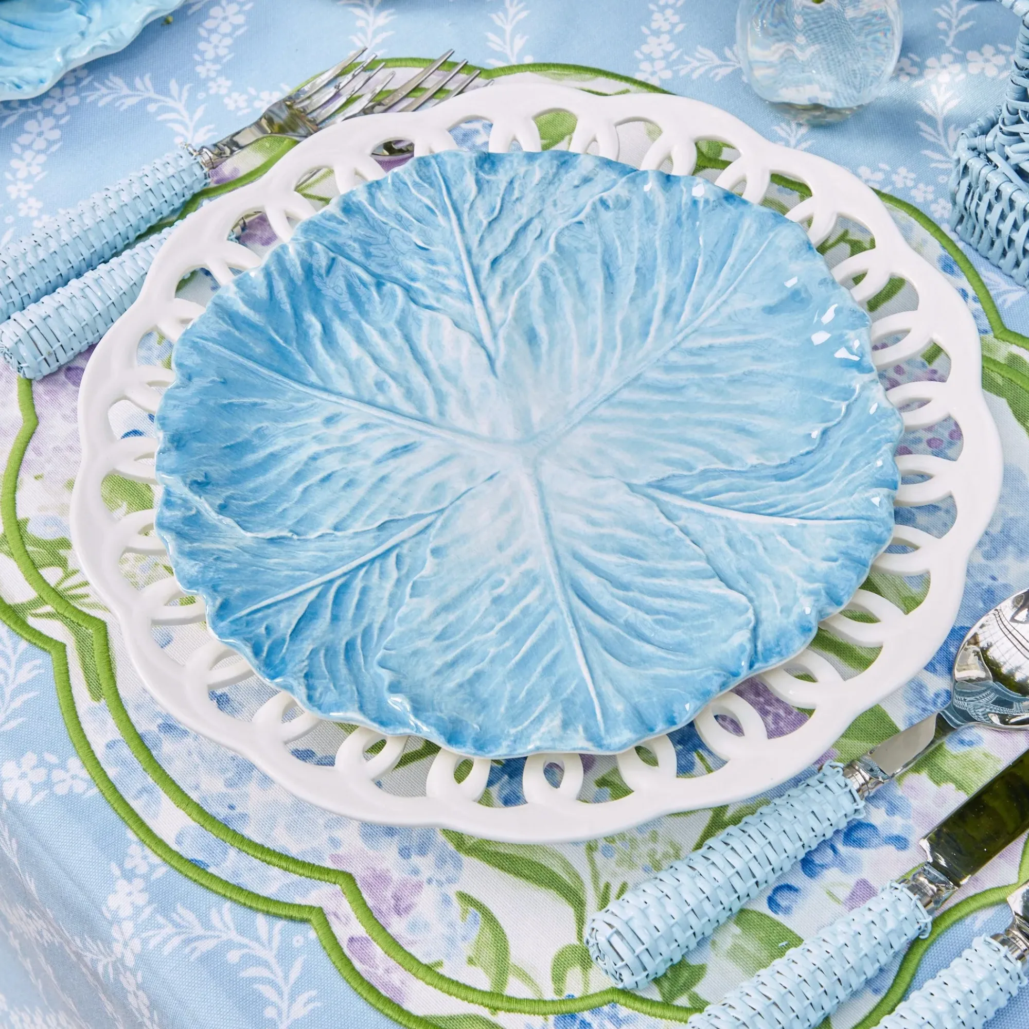 Serena Cabbage Dinner Plate (Set Of 4)|Mrs. Alice Clearance