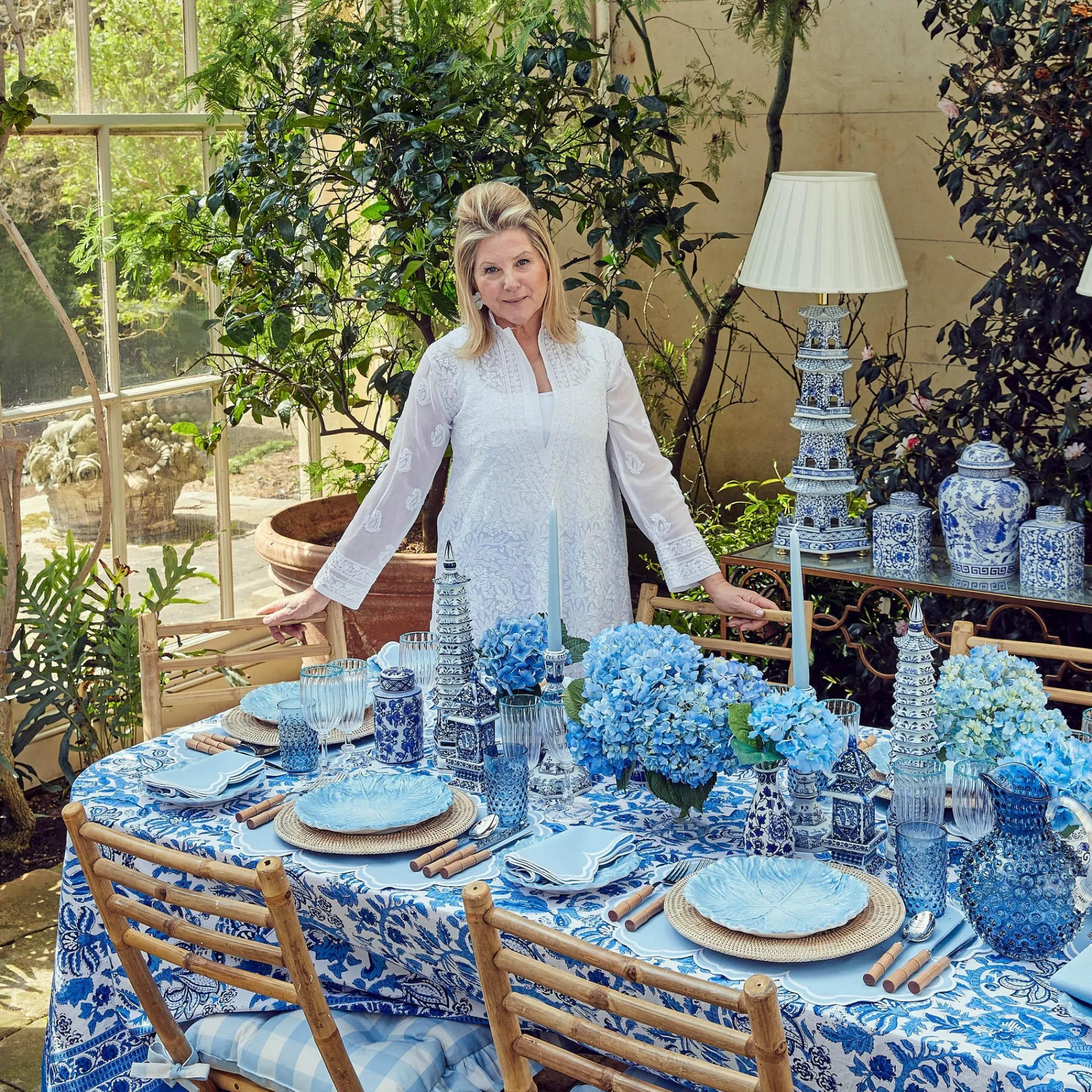 Serena Cornflower Blue Placemats (Set Of 4)|Mrs. Alice Outlet