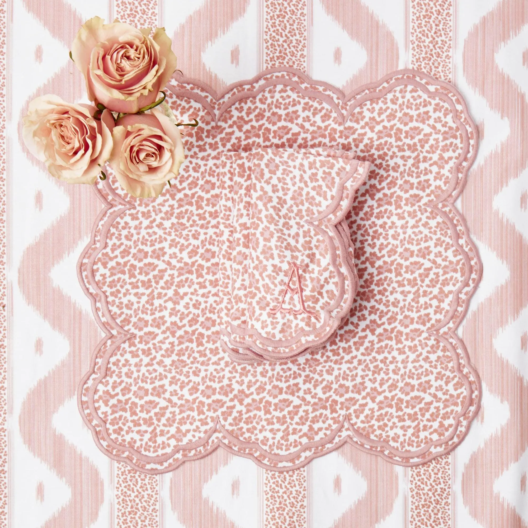 Serena Pink Leopard Napkins (Set Of 4)|Mrs. Alice Hot