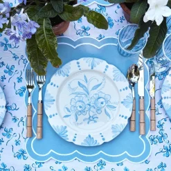 Seville Blue Gardenia Dinner Plate|Mrs. Alice