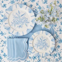 Seville Blue Gardenia Dinner Plate|Mrs. Alice