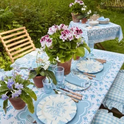 Seville Blue Gardenia Dinner Plate (Set Of 4)|Mrs. Alice