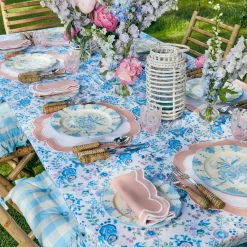 Seville Blue Gardenia Dinner Plate (Set Of 4)|Mrs. Alice