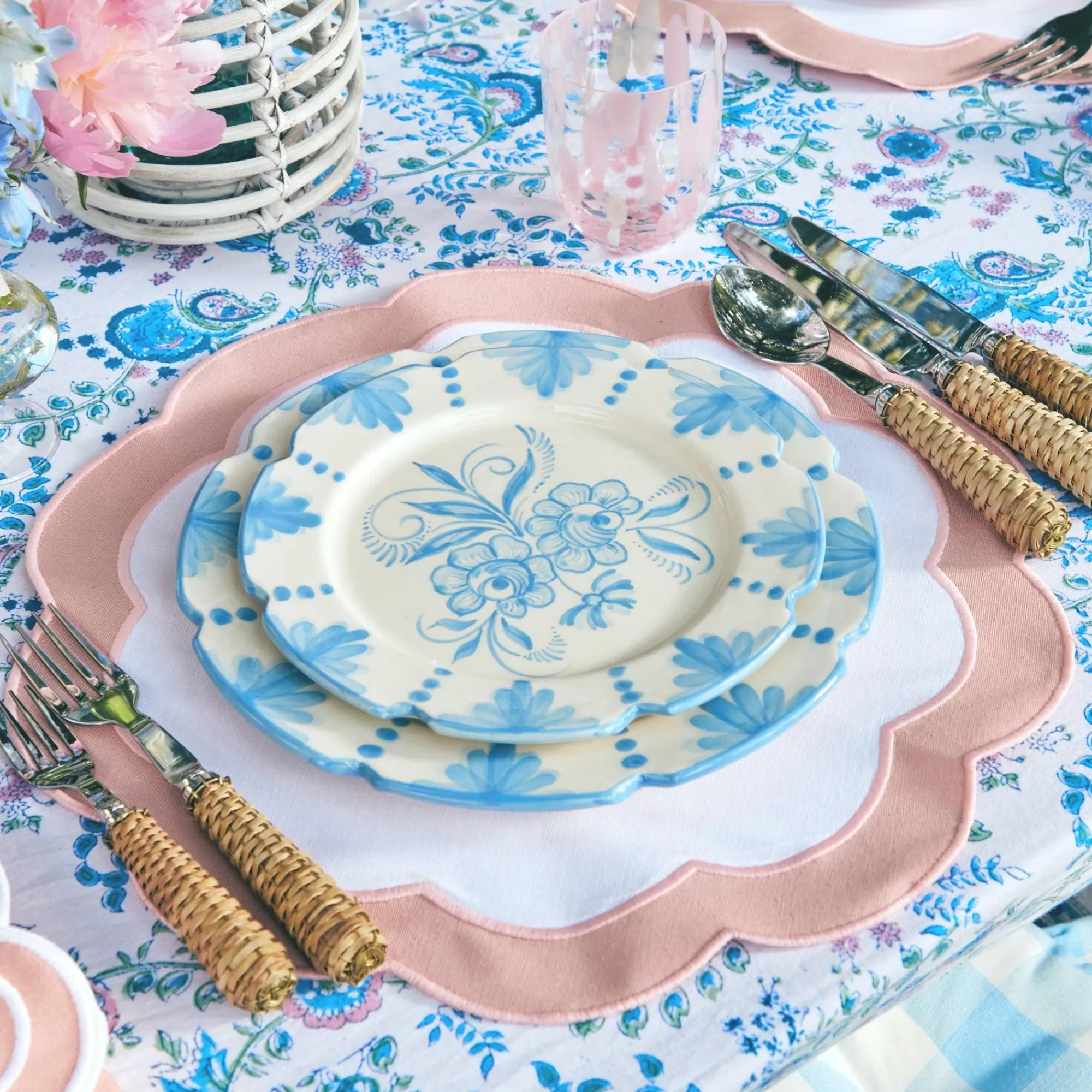 Seville Blue Gardenia Starter Plate|Mrs. Alice Online