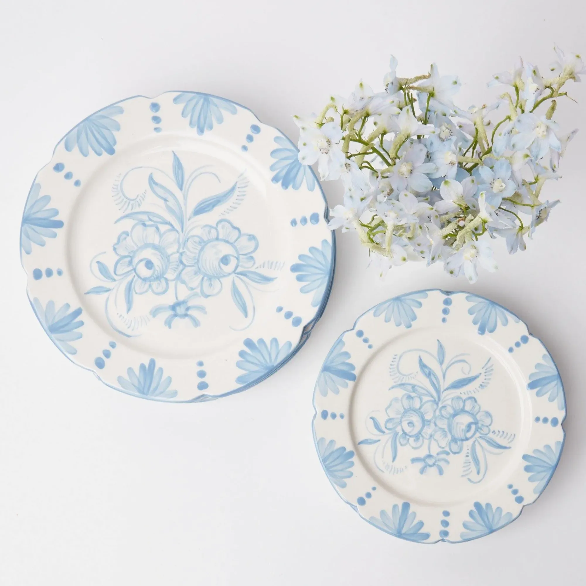 Seville Blue Gardenia Starter Plate (Set Of 4)|Mrs. Alice