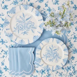 Seville Blue Gardenia Starter Plate (Set Of 4)|Mrs. Alice Hot